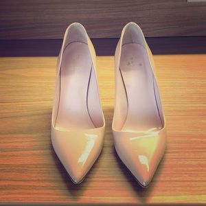 Kate Spade Licorice Heels - Beige Patent Leather